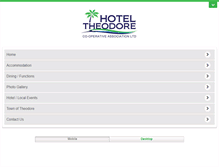 Tablet Screenshot of hoteltheodore.com.au